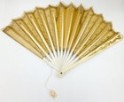 French Antique Lace   Spangle Advertising Souvenir Hand Fan  190
