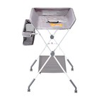 Foldable Baby Changing Table Diaper Station With Wheels And Side Storage Basket
