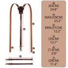 Tourbon Leather Suspenders For Men Y Back Harness Pants Braces 3 Hook Heavy Duty