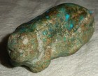 Antique Early Zuni Or Pueblo Carved Turquoise Mountain Lion   Cat Fetish Vafo