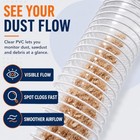 2-1 2 x20  Pvc Dust Collection Hose With 4 Stainless Clamps For Woodworking