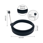 Yolcar Black Silicone Egg Ring  4 Pack Egg Ring Molds For Fried Egg  Non-stick E