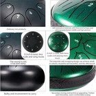Steel Tongue Drum 11 Note 6 Inches D-key Tank Handpan Emerald Greenn 