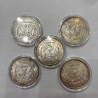Morgan Silver Dollars Lot Of 5  Nicely Toned   1 Silver Coins