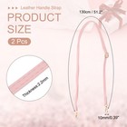 2pcs 51 Inch Leather Purse Handle Strap  Adjustable Length Strap Light Pink