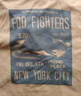 Foo Fighters Irving Plaza New York City Rat Concert T-shirt - Size Large   L