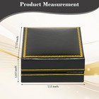    novel Box Black Earring Gift Boxes 2 5x2 75x1 62 In Gold Trim Jewelry Case 