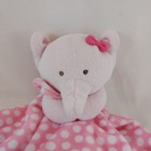 Carter   s Lovey Baby Security Blanket Elephant Pink W Polka Dots Soft 13  X 13 