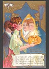  your Lover True  Halloween Precautions Witch Mirror Owl Nash Series  2 Postcard