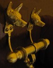 Xoloitzcuintle  Mexican Hairless  Bronze Duet Door Knocker