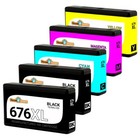 T676xl Ink Cartridge For Epson Workforce Pro Wp-4020 Wp-4520 Wp-4530 Lot