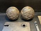 Antique Old Brass Doorknob Assembly Complete Fc Linde Ornate Polished 1895