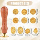 Wax Seal Stamp Set  10pcs Sealing Wax Stamp Heads With A Wooden Handle Sealin   
