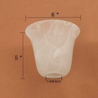 4 Pack Bell Shaped Alabaster Glass Lamp Shade Replacement With 1-5 8-in Opening