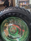 Vintage Original Goodyear Balloon Tire Rubber And Green Glass Desk Ash Tray Cool