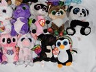 Lot Of 42 Ty Beanie Boos Plush W  Tags Mixed Animals Holiday Glitter Big Eyes  