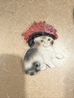 6 Vtg Refrigerator Magnet Cats Hats Cat Magnets Y2k Cottage Core Kitschy Decor
