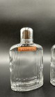 Vintage Set Of 2 Clear Glass 8 Oz Flask Decanters