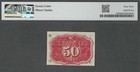 2nd Issue 50c Great Color Fiber Paper Pmg Choice Unc 63 Fractional Currency 