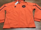 Mens L - New Adidas Mls Houston Dynamo Fc Soccer Full Zip Anthem Track Jacket