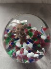 Vintage St  Clair Glass Paperweight With Adorable Mouse - Circa 1970s 