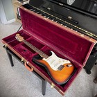 Brown Hardshell Lockable Electric Case For Strat And Tele Style Electric Guitars