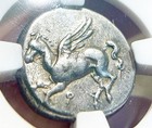 Authentic Extremely Fine  Rare Pegasus Greek Corinth Stater Silver Coin 300 Bc