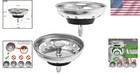 2 Pack Kitchen Sink Strainer   Stopper Combo For 3 5 Inch Drains - Durable Style