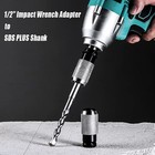 1 2  Converts To Sds Plus Converter Adapters For Drills   Impact Wrench New    