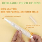 6ml Refillable Touch Up Paint Pens  Empty Brush Pens For Small  Clear 