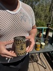 Vintage Nourse Oil Co  Sambo Axle Grease Can  1 Pound Gas Auto Oil Rare 