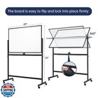 Large Dry-erase Rolling Magnetic Whiteboard - 48 X 32 Inches White Board Heig