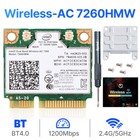 Wireless-ac 7260 7260hmw Mini Pcie Card Dual Band Bluetooth Wifi Card Pc Adapter