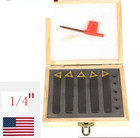 Complete Lathe Tooling Set  5pcs 1 4  Carbide Inserts   35pcs Tool Bit Holders