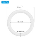 100pcs 1 Inch Dream Catcher Rings Plastic Macrame Wreath Floral Hoop White
