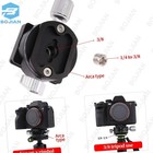 360   Black Fluid Panoramic Head Panning Clamp qr Plate For Arca-swiss Tripod