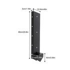 4pcs Post Fence Repair Black Anchordouble Support Fence Post Support Replacement