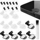 10 Pack Usb Type C Anti Dust Plugs 3 5mm Headphone Jack Protectors W  Brush