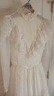 Vintage Gunne Sax Romantic Renaissance Ivory Lace Prairie Wedding Gown Jrs  15
