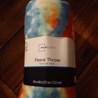 Fleece Blanket Soft Throw Lightweight Cover 50    X 60    Multicolor Tie Dye New