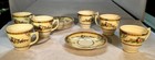 Myott Staffordshire England Porcelain Floral Tea Cup   Saucer Set Ivory Set Of 6
