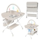 Foldable Baby Changing Table With Storage - Newborn Nursery Furniture With 