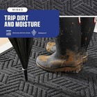 Home Entrance Grey Leaves Door Floor Mat 17x29 5 In Welcome Mats Heavy Duty