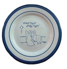 Vintage Welsh Corgi Louisville Pottery Plate Christmas Silent Night Holy Night