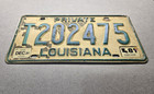      1978 Louisiana  private Truck  License Plate  t202475  W 81 Renew  Stkr 