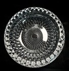 Vintage Large Lead Crystal Cut Clear Glass Cigar Cigarette Ashtray 6 5     Heavy