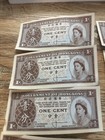Lot Of 25 1961-71 Hong Kong 1 Cent Queen Elizabeth Ii Notes
