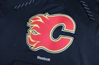 Mens L Large Calgary Flames Pullover Hoodie Jacket Hockey Nhl Reebok Black 2016