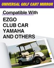 Golf Cart Side  Foldable Adjustable Mirrors For Ezgo Club Car Yamaha No Drilling