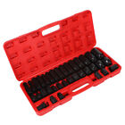 35pcs 1 2  Inch Deep Impact Socket Set Drive 8-32mm Metric Garage Sae With Case